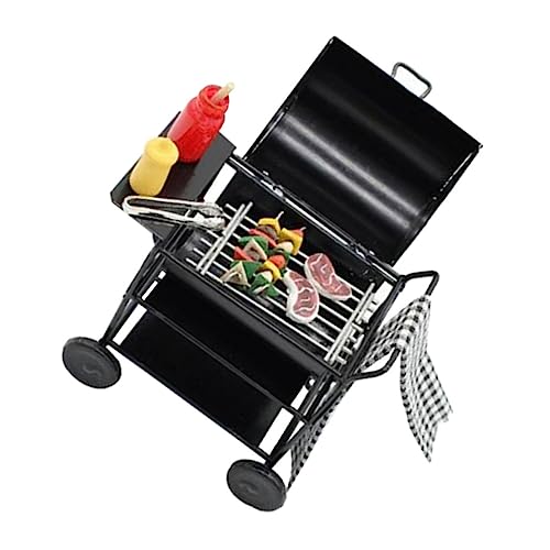YARNOW 1Satz Grillwagen für Puppenhaus Simuliertes BBQ Accessoire mit Kebabs und Rollenspiele und Kreative Entwicklung von Kindern von YARNOW