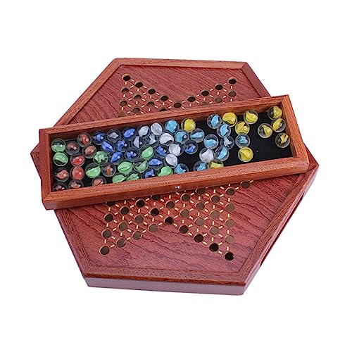 YARNOW 1Satz Hexagon Checker Aus Holz Klassisches Brettspiel Mit Glasmurmeln Für Familienspiel Für Gesellige Abende Als Für Besondere Anlässe Farben YARNOW 1Satz Hexagon Checker Aus Holz Klassisches Brettspiel Mit Glasmurmeln Für Familienspiel Für Gesellige Abende Als Für Besondere Anlässe Farben von YARNOW
