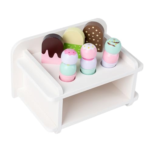 YARNOW 1Satz Holz Eiscreme Realistische Eistüte mit Display Fotorequisite für Robustes Holzmaterial für Kreatives und Früherziehung YARNOW 1Satz Holz Eiscreme Realistische Eistüte mit Display Fotorequisite für Robustes Holzmaterial für Kreatives und Früherziehung von YARNOW