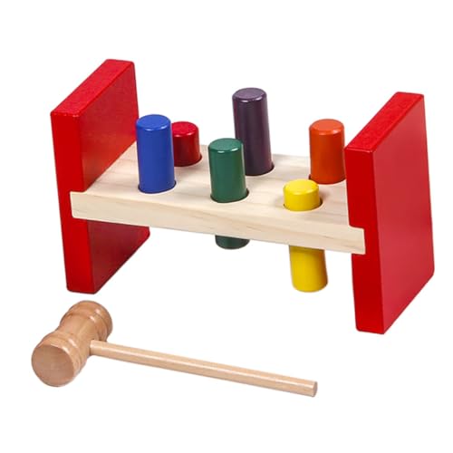 YARNOW 1Satz Holz Schlagspielzeug Für Pädagogisches Percussion Mit Farberkennung Fördert Hand Auge Koordination Und Feinmotorik Für Frühkindliche Bildung Und Spielspaß von YARNOW