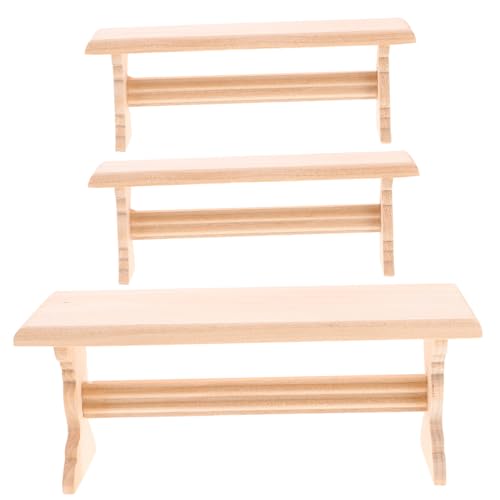YARNOW 1Satz Holzbanktisch Set für Puppenhaus Holz und Bank Detailreiches Modell für Schlafzimmer und Esszimmer für Mini Dekoration YARNOW 1Satz Holzbanktisch Set für Puppenhaus Holz und Bank Detailreiches Modell für Schlafzimmer und Esszimmer für Mini Dekoration von YARNOW