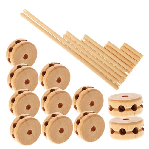 YARNOW 1Satz Holzbausteine Für Massivem Holz Lustige Einfügungsblöcke Hand Augen Koordination Sicher Und Langlebig Für Kreatives Und Lernen von YARNOW