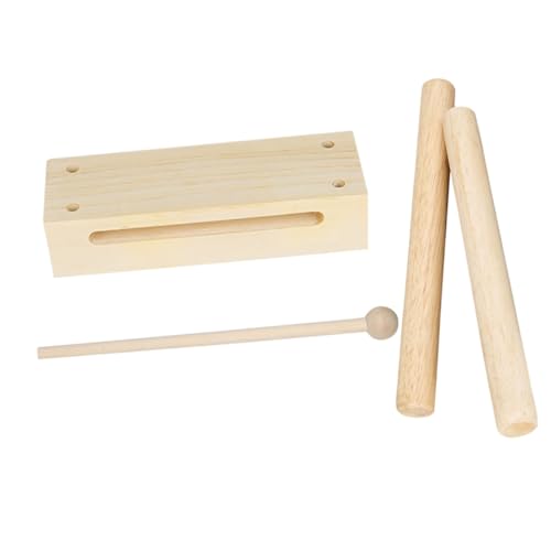 YARNOW 1Satz Holzblock Instrumente Mit Schlägel Musikalisches Holz Rhythmusblock Für Musikunterricht Und Kreative Klangexperimente Teilig Schlägel von YARNOW