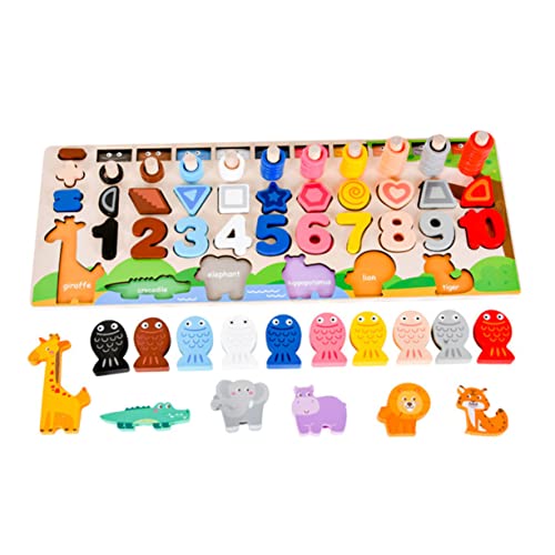 YARNOW 1Satz Holzblock Puzzle und Matching Lernspielzeug für Pädagogisches Bausteinspielzeug Kreativität Farberkennung und Motorischen YARNOW 1Satz Holzblock Puzzle und Matching Lernspielzeug für Pädagogisches Bausteinspielzeug Kreativität Farberkennung und Motorischen von YARNOW