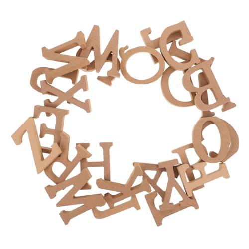 YARNOW 1Satz Holzbuchstaben Set Unbemalte Holz Alphabet für DIY Projekte Tischdekorationen und Kreative Foto Requisiten für Geburtstagsfeiern und Wohnaccessoires von YARNOW
