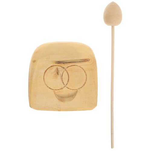 YARNOW 1Satz Holzfischtempelblock Mit Schlägel Lustiges Kindermusikspielzeug Aus Massivem Kiefernholz Für Perfektes Percussion Instrument Für Kreative Spielstunden von YARNOW