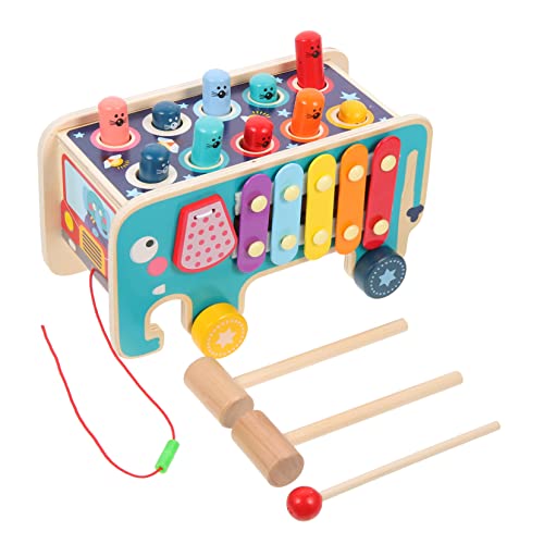 YARNOW 1Satz Holzhammer Xylophon Frühförderung Musikinstrument Für Handgefertigtes Motorikspielzeug Zur Verbesserung Der Hand Auge Koordination Und Farberkennung Für Jahre von YARNOW