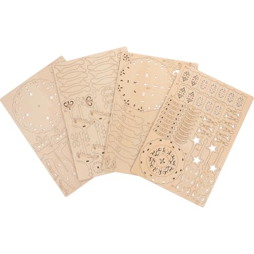 YARNOW 1Satz Holzpuzzle Karussell Modell Kreatives Lernspielzeug für DIY Puzzle mit Umweltfreundlichem Fördert Kreativität und Geschicklichkeit YARNOW 1Satz Holzpuzzle Karussell Modell Kreatives Lernspielzeug für DIY Puzzle mit Umweltfreundlichem Fördert Kreativität und Geschicklichkeit von YARNOW