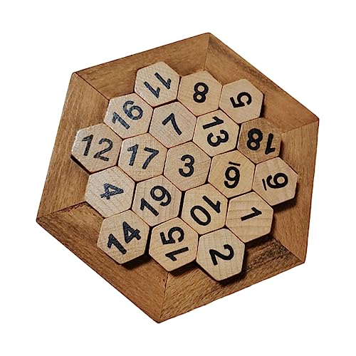 YARNOW 1Satz Holzpuzzle Mit Pädagogisches Für Logischem Und Intelligenzentwicklung Für Gehirn Teasers Und Frühe Bildung von YARNOW
