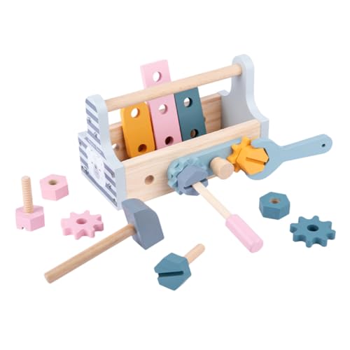 YARNOW 1Satz Holzset Für Kleinkinder Multifunktionale Bär Werkzeugkiste Teiliges Set Für Kreative BAU Und Spielmöglichkeiten Holzspielzeug Für Jungen Und Jahren von YARNOW