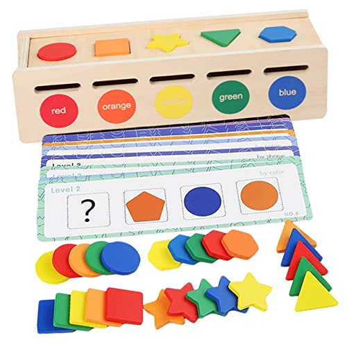 YARNOW 1Satz Holzsortierbox für Lernspielzeug Feinmotorik und Kognitiven Fähigkeiten Montessori Entwicklungsspielzeug für Kleinkinder Jahren Sicheres Robustes von YARNOW