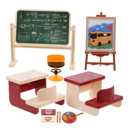YARNOW 1Satz Klassenzimmer Realistische und Schulmöbel Modell für Puppenhaus Dekoration Handwerk und Kreative Gestaltung von YARNOW