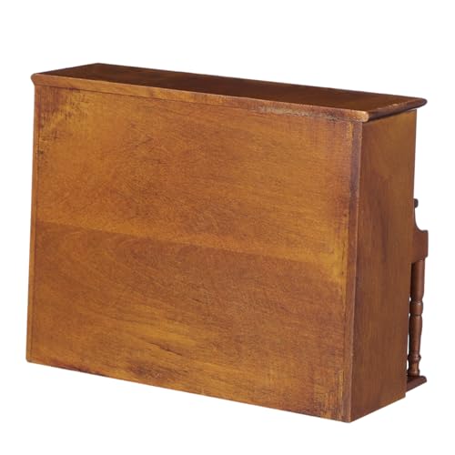 YARNOW 1Satz Klaviermodell Für Puppenhaus Elegantes Klavier Mit Klavierstuhl Puppenhausmöbel Walnussfarbe Detailreiche Möbeldekoration Für Kreative DIY Projekte von YARNOW
