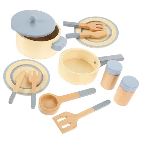 YARNOW 1Satz Kochgeschirr Spielset aus Holz für Pädagogisches Küchenspielzeug mit Realistischem Design Fördert Kreativität und Soziale Fähigkeiten Sicheres Rollenspielzubehör YARNOW 1Satz Kochgeschirr Spielset aus Holz für Pädagogisches Küchenspielzeug mit Realistischem Design Fördert Kreativität und Soziale Fähigkeiten Sicheres Rollenspielzubehör von YARNOW
