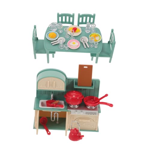 YARNOW 1Satz Küchenmodell Set mit Dollhouse Accessoires Stühlen für Kreatives und Kochszenarien für Puppenhaus Dekoration und Rollenspiele YARNOW 1Satz Küchenmodell Set mit Dollhouse Accessoires Stühlen für Kreatives und Kochszenarien für Puppenhaus Dekoration und Rollenspiele von YARNOW