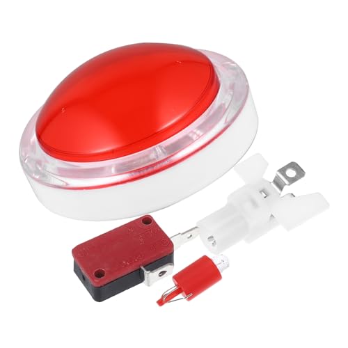 YARNOW 1Satz LED Summer mit Licht und Automatischer Rückstellung für Quizspiele Einfache Bedienung Langlebiges Material Knopfgröße Rotes Design YARNOW 1Satz LED Summer mit Licht und Automatischer Rückstellung für Quizspiele Einfache Bedienung Langlebiges Material Knopfgröße Rotes Design von YARNOW