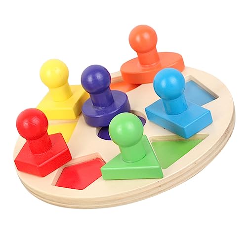 YARNOW 1Satz Lernspielzeug Für Formen Matching Holzspielzeug Für Frühes Lernen Für Jungen Und Fördert Hand Auge Koordination Und Sicheres Aus Hochwertigem von YARNOW