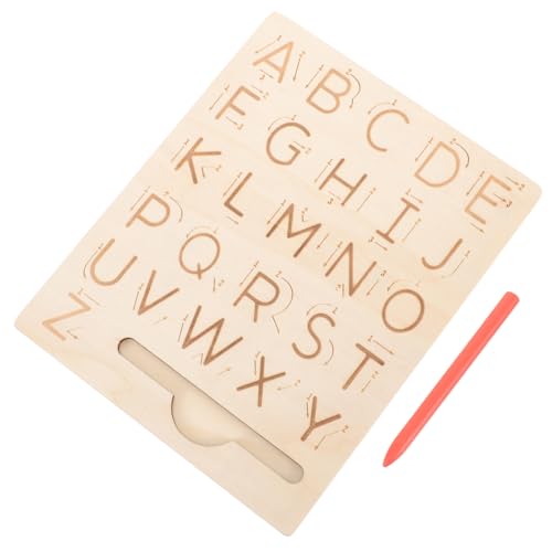 YARNOW 1Satz Lernspielzeug Holz Tracing Board Für Alphabet Und Übungsbrett Pädagogisches Schreibübungsbrett Für Vorschulkinder Homeschooling Und Für Jungen von YARNOW