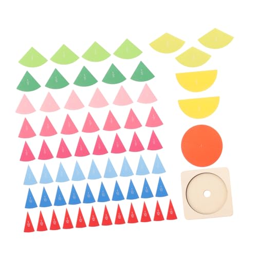YARNOW 1Satz Lernspielzeug Holzbruchteil Erkennungsspielzeug Für Frühe Erziehung Mathe Zählspielzeug Aus Holz Für Vorschulkinder Lernspielzeug Für Jungen von YARNOW