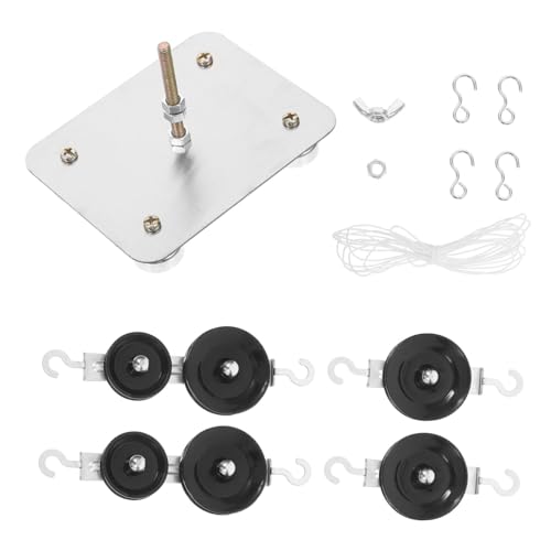 YARNOW 1Satz Magnetischer Flaschenzug mit Stabiler Basis Physik Experimentier für Schule und Labor für Experimente zur Mechanik mit Halter und Seil für Studenten von YARNOW