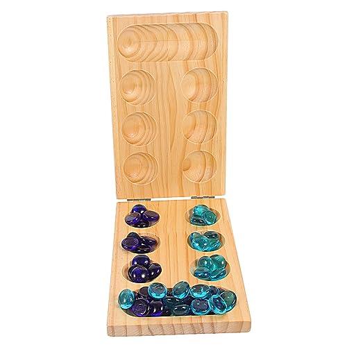 YARNOW 1Satz Mancala Brettspiel Aus Holz Faltbares Puzzle Für Gedächtnis Und Strategischem Kompakt Und Leicht Für Einfache Mitnahme Für Familien von YARNOW