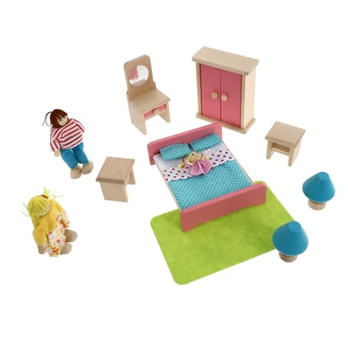 YARNOW 1Satz Mini Holzspielzeug Für Interaktives Mit Kleinen Möbeln Für Schlafzimmer Für Simulation Mit Puppen Für Kreatives von YARNOW