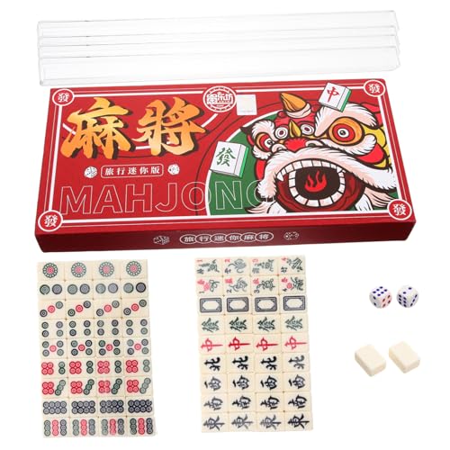 YARNOW 1Satz Mini Mahjong Set Tragbares Mahjong Kompaktes für Partys und Zuhause aus Langlebigem für Freunde und Familie Einfache Aufbewahrung Box YARNOW 1Satz Mini Mahjong Set Tragbares Mahjong Kompaktes für Partys und Zuhause aus Langlebigem für Freunde und Familie Einfache Aufbewahrung Box von YARNOW