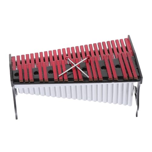 YARNOW 1Satz Mini Marimba Modell Ornament Marimba Dekorationsfigur Aus Naturharz Für Puppenhaus Tischdeko Geschenkidee Mit Schwarzem Aufbewahrungskoffer von YARNOW