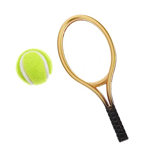 YARNOW 1Satz Mini Tennis Racket Mini Tennisschläger Und Tennis Modell Für DIY Dekoration Und Szenen Puppenhäuser Und Sammlungen von YARNOW