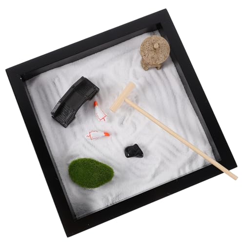 YARNOW 1Satz Mini Zen Garten Für Schreibtisch Dekoration Japanisches Design Mit Dekorativem Sandkasten Und Miniaturzubehör Zur Stressbewältigung YARNOW 1Satz Mini Zen Garten Für Schreibtisch Dekoration Japanisches Design Mit Dekorativem Sandkasten Und Miniaturzubehör Zur Stressbewältigung von YARNOW