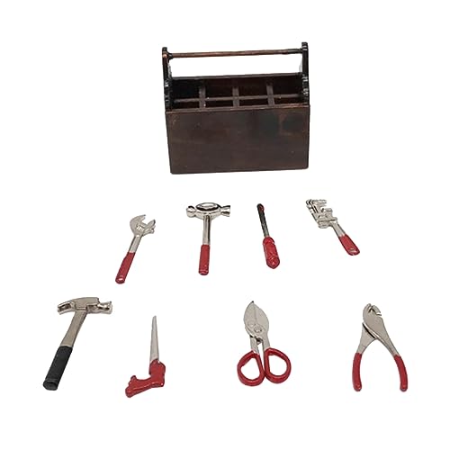 YARNOW 1Satz Mini Zubehör Handgefertigte Toolbox für Gartenmöbel und Möbel Zubehör für Kreative Spielwelten von YARNOW