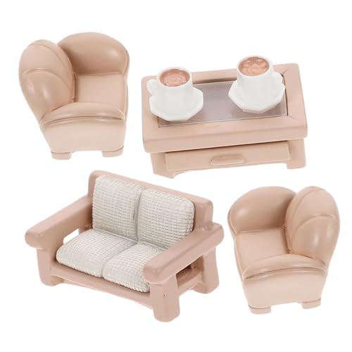 YARNOW 1Satz Miniaturmöbel Für Puppenhaus Aus Harz Mit Sofa Teetisch Und Kaffeetassen Puppenhausmöbel Für Kreative Dekoration Und Spielzeuggestaltung YARNOW 1Satz Miniaturmöbel Für Puppenhaus Aus Harz Mit Sofa Teetisch Und Kaffeetassen Puppenhausmöbel Für Kreative Dekoration Und Spielzeuggestaltung von YARNOW