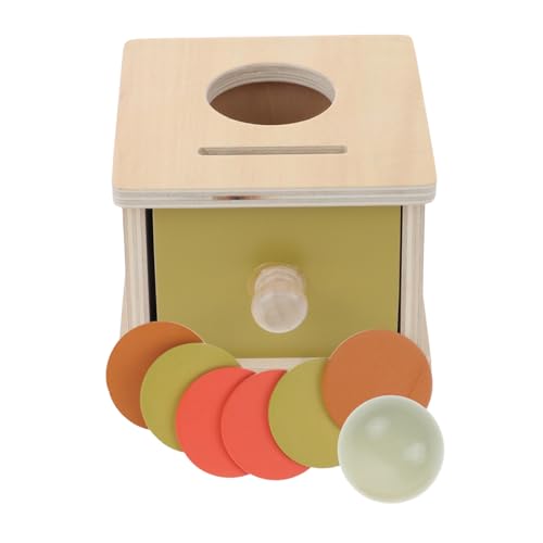 YARNOW 1Satz Montessori Box Für Ball Und Münze Kognitives Babyspielzeug Feinmotorik Und Objektwahrnehmung Für Vorschulkinder von YARNOW