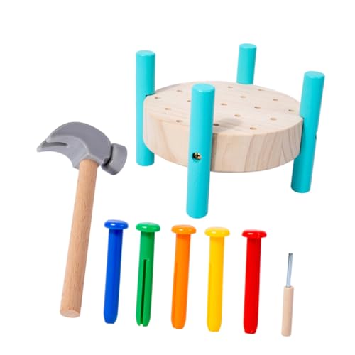 YARNOW 1Satz Montessori Hammer Pädagogisches Kinderspielzeug Leicht und Tragbar Fördert Hand Auge Koordination für Hause und Schule Design von YARNOW