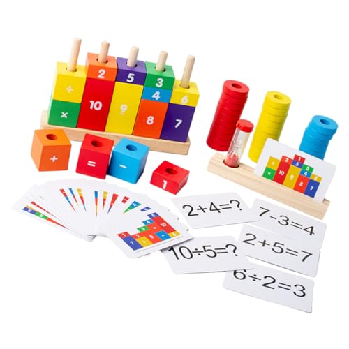 YARNOW 1Satz Montessori Holz Bausteine Für Frühpädagogisches Mathe Zum Zählen Und Lernen Für Kindergarten Und Zuhause von YARNOW