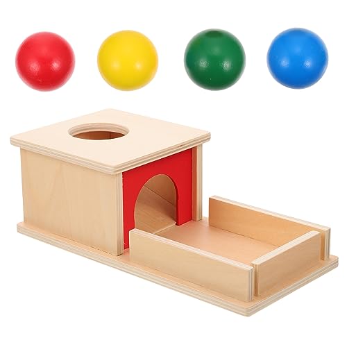 YARNOW 1Satz Montessori Lernspielzeug Hölzernes Hand Auge Koordination mit Bällen Interaktives Box für Pädagogisches Eltern Junge Mädchen für Frühkindliche Entwicklung von YARNOW