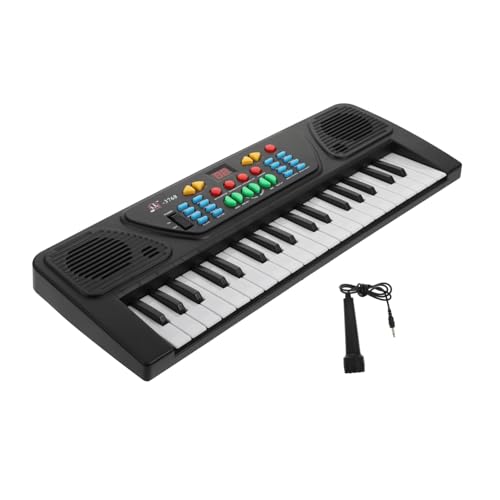 YARNOW 1Satz Multifunktionales Tasten Elektronisches Klavier Für Musikspielzeug Schwarz Mit Mikrofon Für Kreatives Musizieren Und Spielerisches Lernen von YARNOW