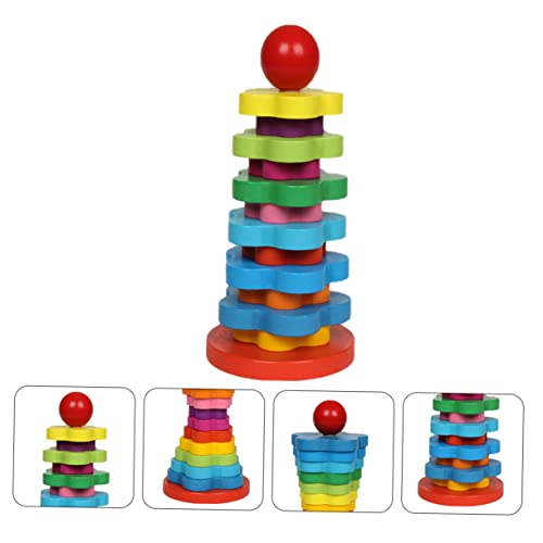 YARNOW 1Satz Regenbogen Stapelspielzeug Aus Pädagogisches Kinderspielzeug Für Kreative Teilig Fördert Geduld Für Ab Jahren von YARNOW
