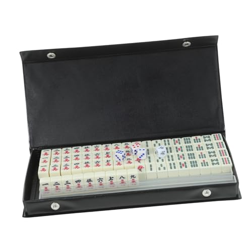 YARNOW 1Satz Reise Mahjong Set Mini Mahjong Spielset Mit Spielsteinen Tragbar Und Langlebig Für Familien Und Partys Perfektes Brettspiel Für Unterwegs Und Zuhause von YARNOW