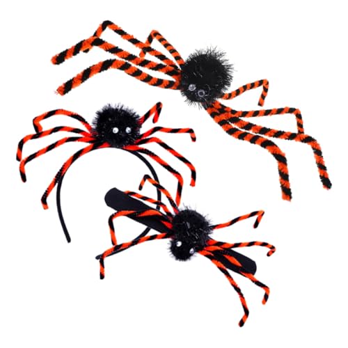 YARNOW 1Satz Teiliges Halloween Slap Armband Mit Spinnen Spinnen Brosche Und Haarspange Lustige Partydekoration Für Halloween Kostümpartys Und Grusel Verkleidungen von YARNOW