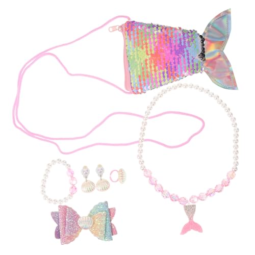 YARNOW 1Satz Teiliges Schmuckset Für Halskette Armbänder Und Ringe Im Meerjungfrauen Design Für Partys Und Einfach Anzulegen Und Tragbar YARNOW 1Satz Teiliges Schmuckset Für Halskette Armbänder Und Ringe Im Meerjungfrauen Design Für Partys Und Einfach Anzulegen Und Tragbar von YARNOW