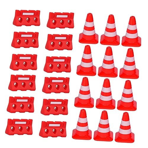 YARNOW 1Satz Teiliges Verkehrs Spielzeugset Für Mini Straßenblockade Simulation Mit Roten Kegeln Und Roten Wasserbarrieren Kognitives Verkehrsspielzeug Für Spielzwecke von YARNOW