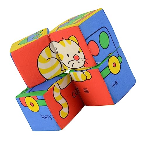 YARNOW 1Satz Tierblöcke Puzzle für Frühe Lernförderung Lustiges Tier Puzzle aus Strapazierfähigem Material Fördert Formen und Farben für Kleinkinder Aufsicht von YARNOW