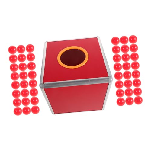 YARNOW 1Satz Transparente Box mit Roten Bällen Multifunktionale Abstimmungs und Tombola Box für Partys Spendenaktionen und Verlosungen Große Kapazität von YARNOW