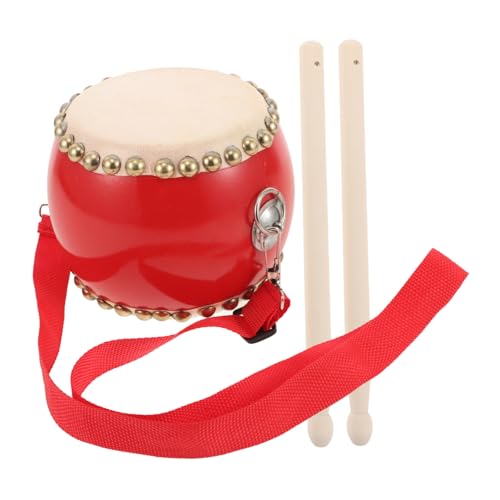 YARNOW 1Satz Trommel Set mit Trageteil und Stöcken Handtrommel für Kleinkinder Tragbares Musikinstrument für Junge Mädchen Fördert Frühe Musikalität und Rhythmusverständnis von YARNOW