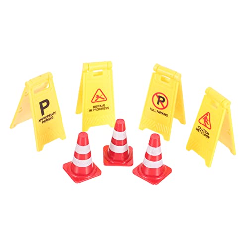 YARNOW 1Satz Verkehrszeichen Für Verkehrsszenenspielzeug Mit Barrikadenschild Modellen Leuchtenden Farben Und Realistischem Design Für Rollenspiele Und Lernzwecke von YARNOW