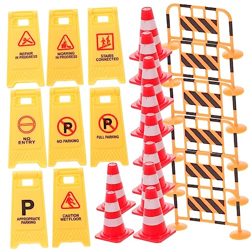 YARNOW 1Satz Verkehrszeichen Spielzeugset Teiliges Straßenverkehrsschild für Form Warnschilder Roten Kegeln und Orangen Absperrungen YARNOW 1Satz Verkehrszeichen Spielzeugset Teiliges Straßenverkehrsschild für Form Warnschilder Roten Kegeln und Orangen Absperrungen von YARNOW