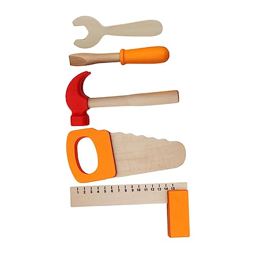 YARNOW 1Satz Werkzeug aus Holz Teiliges Spielzeugwerkzeug mit Hammer Schraubenzieher Schraubenschlüssel und Säge für Kreative Eltern Junge Mädchen Aktivitäten YARNOW 1Satz Werkzeug aus Holz Teiliges Spielzeugwerkzeug mit Hammer Schraubenzieher Schraubenschlüssel und Säge für Kreative Eltern Junge Mädchen Aktivitäten von YARNOW