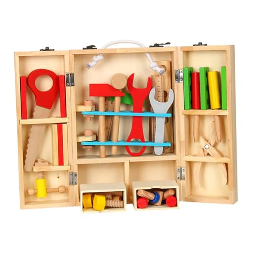 YARNOW 1Satz Werkzeugkoffer Spielzeugset mit Hammer Schraubenschlüssel Mehr Technisches Wartungsspielzeug für Rollenspiele für Jungen und Jahren YARNOW 1Satz Werkzeugkoffer Spielzeugset mit Hammer Schraubenschlüssel Mehr Technisches Wartungsspielzeug für Rollenspiele für Jungen und Jahren von YARNOW