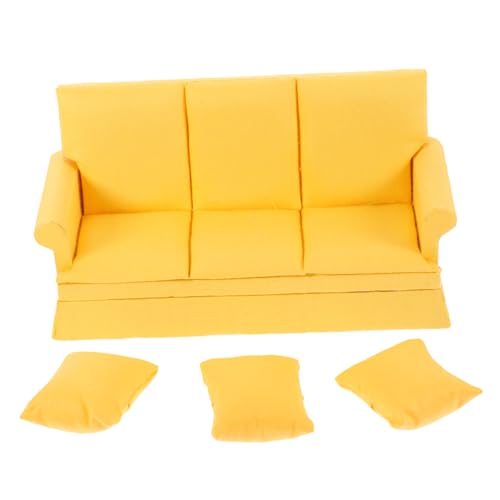 YARNOW 1Satz Zartes Puppenhaus Sofa mit Wurfkissen für Wohnzimmer Dekoration Langlebig Klassisch für Szenen Puppenhäusern YARNOW 1Satz Zartes Puppenhaus Sofa mit Wurfkissen für Wohnzimmer Dekoration Langlebig Klassisch für Szenen Puppenhäusern von YARNOW
